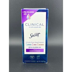 Secret Clinical 72 HR Clear Gel Antiperspirant Deodorant Clean Lavender 2.6 oz